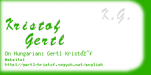 kristof gertl business card